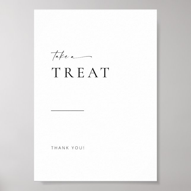 Affiche Signe de traitement Chic + Simple Moderne Script M (Devant)