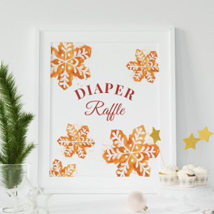 Affiche Signe de trapèze Baby shower de Noël