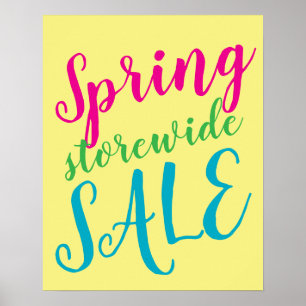 Affiche Signe de vente au printemps, Signe de vente au mag