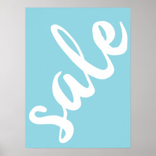 Affiche Signe de vente bleu, 18x24 Saison Printemps Saison