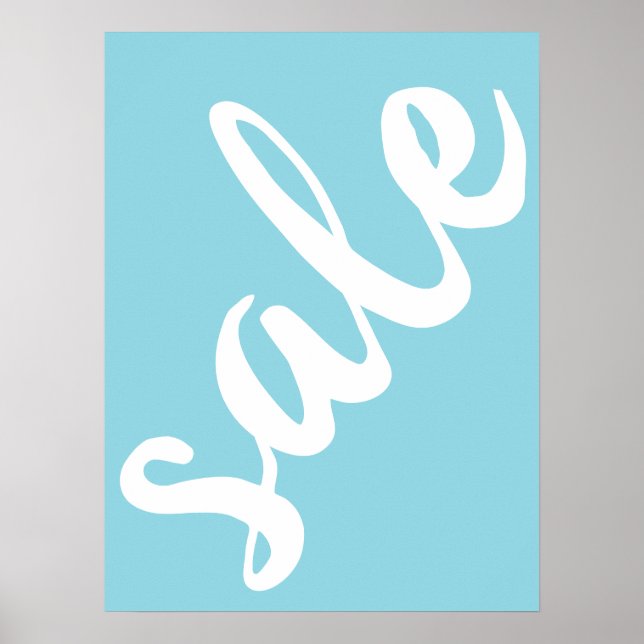 Affiche Signe de vente bleu, 18x24 Saison Printemps Saison (Devant)