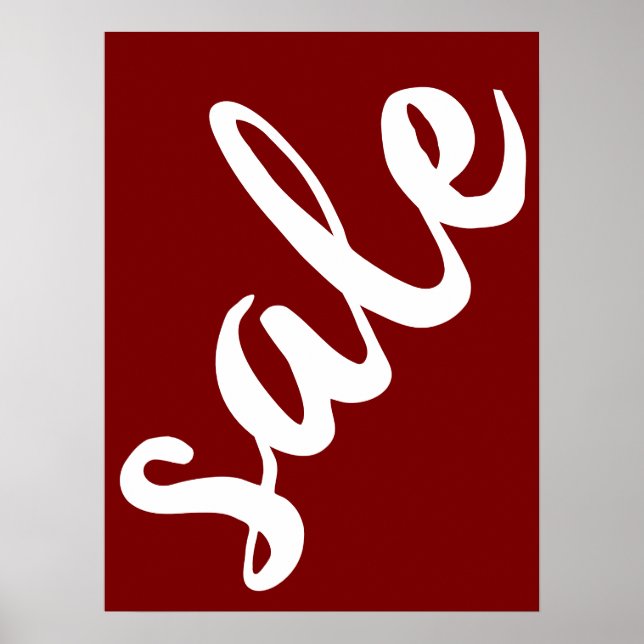 Affiche Signe de vente Brown, 18x24 Vente importante (Devant)
