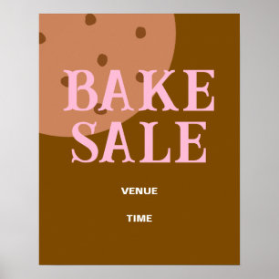 Affiche Signe de vente de gâteaux, Faire-part de vente de
