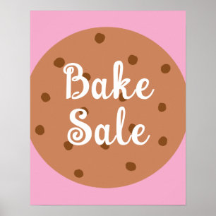 Affiche Signe de vente de gâteaux, Faire-part de vente de