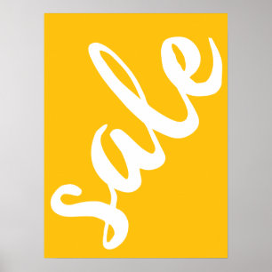 Affiche Signe de vente jaune, 18x24 Printemps été Saison V