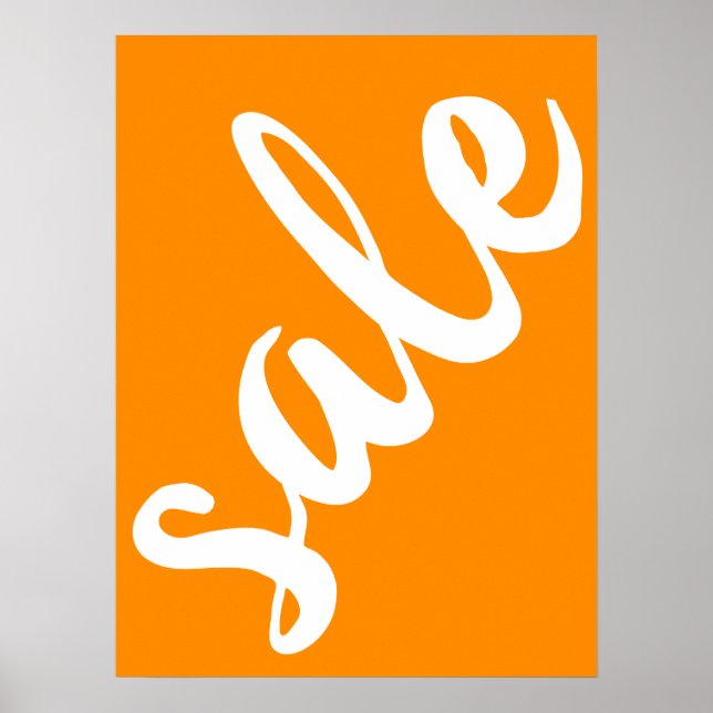 Affiche Signe de vente orange, 18x24 Printemps été Saison  (Devant)