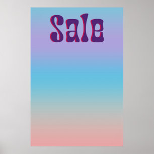 Affiche Signe de vente super Iridescente Gradient Style Ré