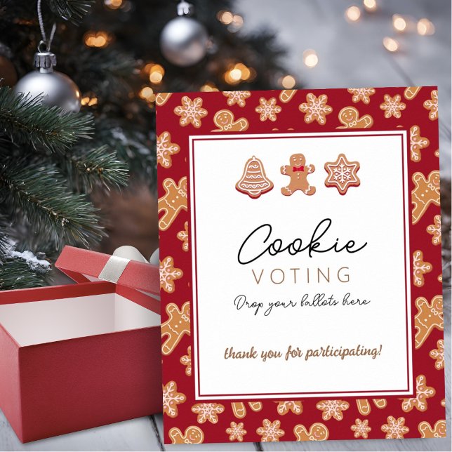 Affiche Signe de vote Noël Cookie Exchange Party (Créateur téléchargé)