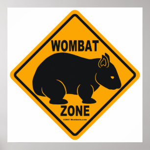 Affiche Signe de zone de wombat