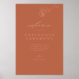 Affiche Signe débranché de Mariage floral de qualité minim