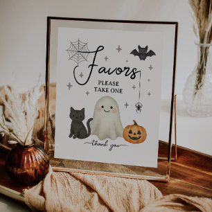 Affiche SIGNE DES Baby showers D'Halloween