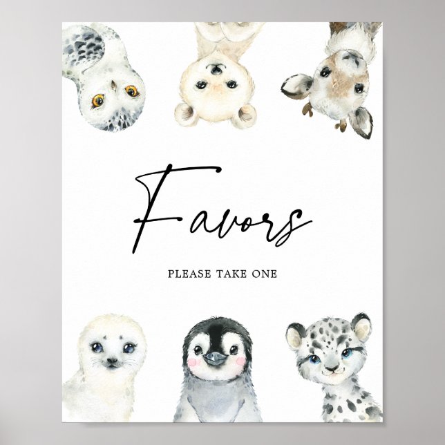 Affiche SIGNE DES FAÇONS DE Baby shower DE L'Arctique (Devant)