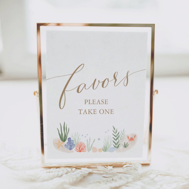 Affiche Signe des faveurs du Baby shower marin (Créateur téléchargé)