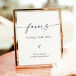 Affiche Signe des faveurs minimalistes, des faveurs de mar<br><div class="desc">Ce panneau de Faveurs vous offre une élégance minimaliste et moderne à afficher sous votre douche, mariage ou événement spécial. Modifiez facilement la plupart des termes pour correspondre à votre événement! Les couleurs du texte et de l'arc sont entièrement modifiables —> cliquez sur le bouton "Customiser plus" pour modifier !...</div>