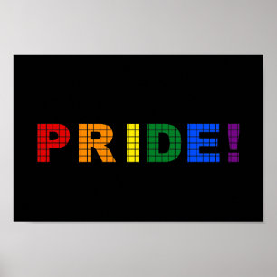 Affiche Signe des textes de fierté de LGBT