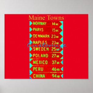 Affiche SIGNE DES VILLES DU Maine Thunder_Cove