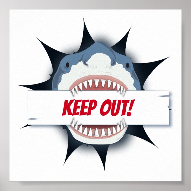 Affiche Signe d'exclusion des requins (Devant)