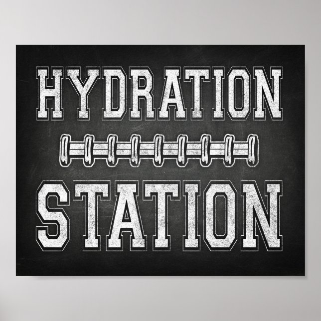 Affiche SIGNE D'HYDRATION DE Football Écran (Devant)