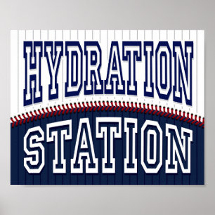 Affiche SIGNE D'HYDRATION DE LA Fête De Baseball