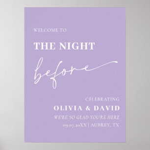 Affiche Signe Douteuse Violette Nuit Avant Le Dîner De La 