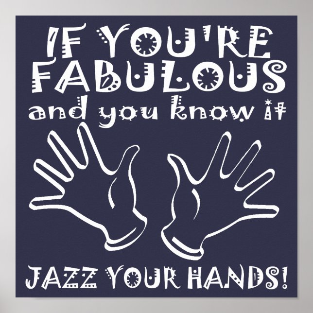 Affiche Signe Drôle de Mains de Jazz Fabuleux (Devant)