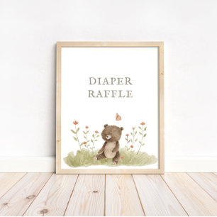 Affiche SIGNE DU Baby shower DE LA FORÊT DES BOISEAUX