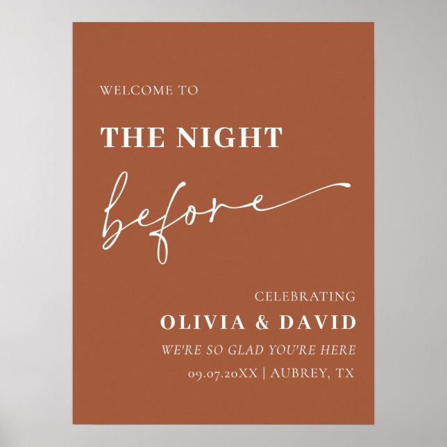 Affiche Signe du dîner de répétition de la nuit avant la t (Devant)