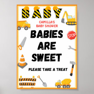 Affiche SIGNE DU GROUPE DE CONSTRUCTION, SIGNE Baby shower