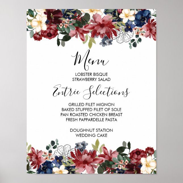 Affiche Signe du menu de la marine de Bourgogne (Devant)