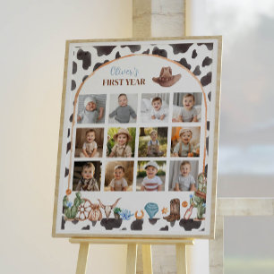 Affiche SIGNE DU PREMIER ANNIVERSAIRE DU Cowboy Highland