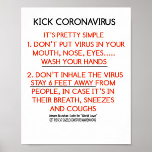 Affiche Signe du prospectus de rappel de Coronavirus
