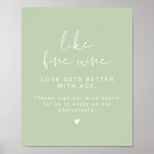 Affiche SIGNE DU Vin Mariage LEAH Vibrant Pastel