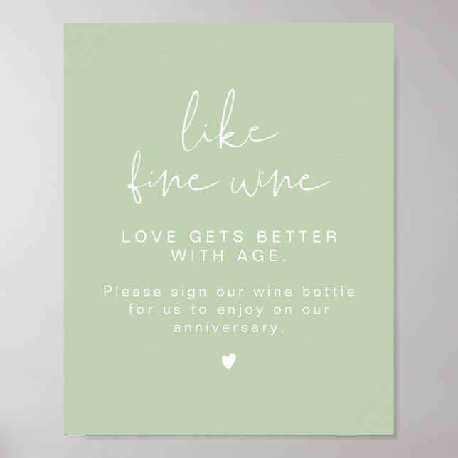 Affiche SIGNE DU Vin Mariage LEAH Vibrant Pastel (Devant)