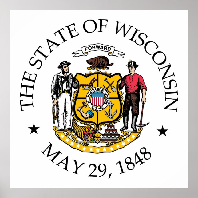 Affiche signe du Wisconsin (Devant)