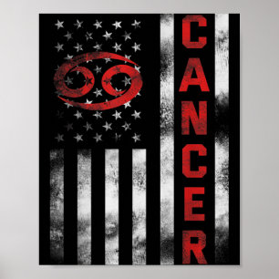 Affiche Signe du zodiaque Cancer Drapeau pour les hommes p