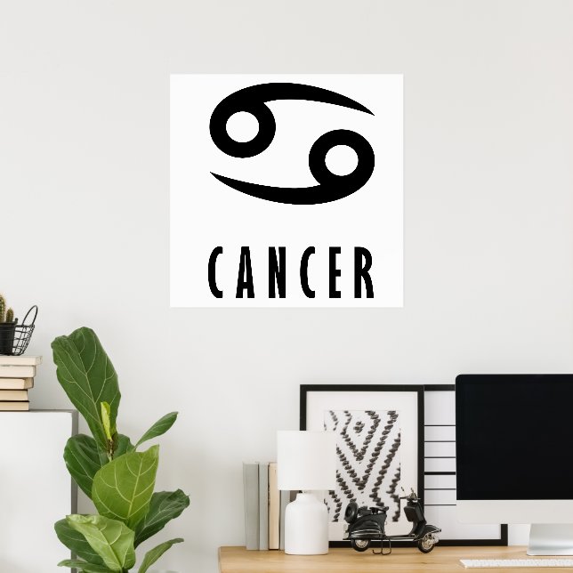 Affiche signe du zodiaque du cancer (Bureau à domicile)