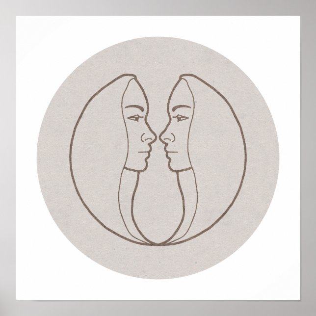 Affiche Signe du zodiaque Gémeaux (Devant)