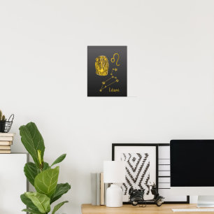 Affiche Signe du zodiaque Lion