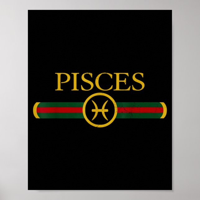 Affiche Signe du zodiaque Poisson Anniversaire Horoscope F (Devant)