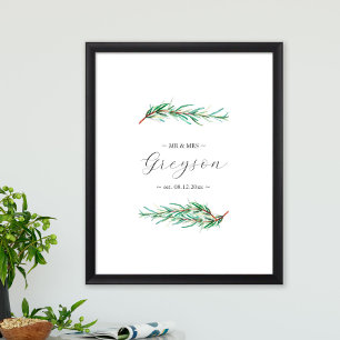 Affiche Signe et conservation unique du Mariage botanique