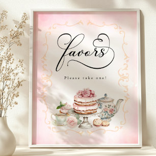 Affiche Signe Fête des mariées Favoriser - Thème de Tea Pa