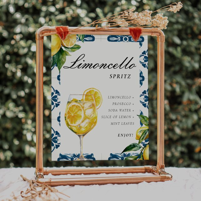 Affiche SIGNE Fête des mariées Limocello Spritz Lemon Posi (Créateur téléchargé)