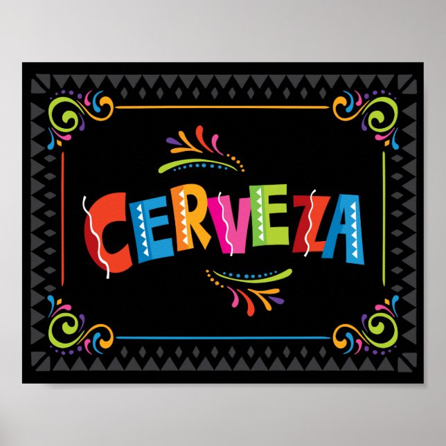 Affiche Signe Fiesta CERVEZA (Devant)