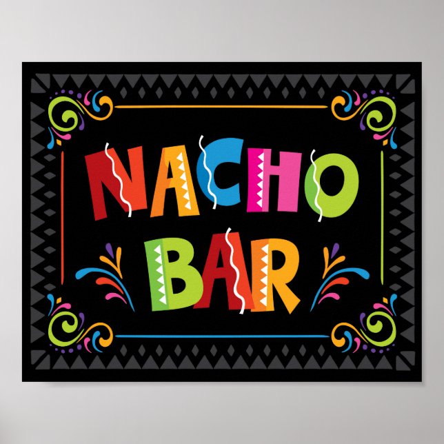 Affiche Signe Fiesta NACHO BAR Party Imprimer (Devant)