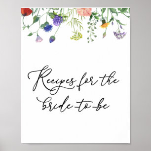 Affiche Signe fleur sauvage et recettes bourdonnantes d'ab