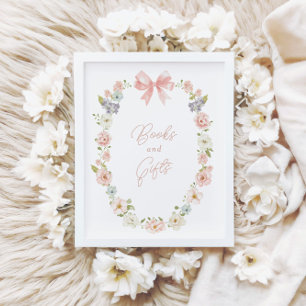 Affiche Signe fleur sauvage Pink Bow Baby Girls Livres & C