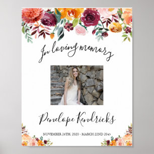 Affiche Signe Floral De Fête De La Vie, Signe Photo