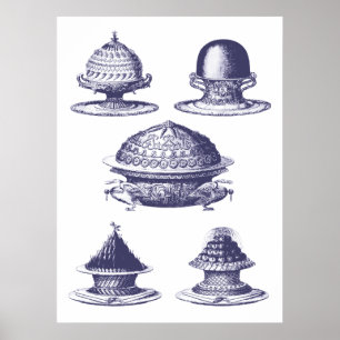 Affiche Signe français vintage de magasin de pâtisserie de