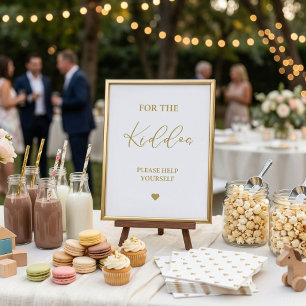 Affiche Signe Gold Script For the kiddos Wedding Favors
