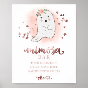 Affiche SIGNE Halloween Girl Baby shower Mimosa Bar